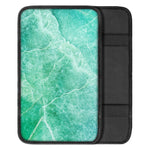 Teal Marble Print Car Center Console Cover