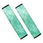 Teal Marble Print Car Seat Belt Covers