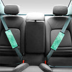 Teal Marble Print Car Seat Belt Covers