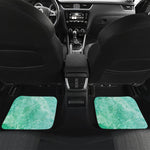 Teal Marble Print Front and Back Car Floor Mats