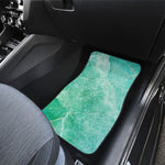 Teal Marble Print Front and Back Car Floor Mats