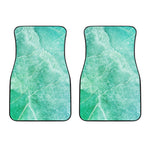 Teal Marble Print Front Car Floor Mats