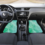 Teal Marble Print Front Car Floor Mats