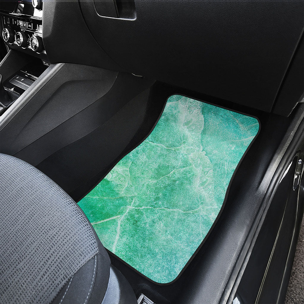 Teal Marble Print Front Car Floor Mats