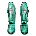 Teal Marble Print Muay Thai Shin Guards