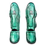 Teal Marble Print Muay Thai Shin Guard