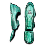 Teal Marble Print Muay Thai Shin Guard