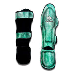 Teal Marble Print Muay Thai Shin Guard