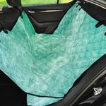 Teal Marble Print Pet Car Back Seat Cover