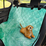 Teal Marble Print Pet Car Back Seat Cover