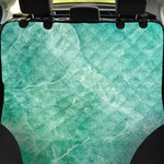 Teal Marble Print Pet Car Back Seat Cover