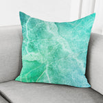 Teal Marble Print Pillow Cover