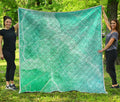 Teal Marble Print Quilt
