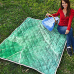 Teal Marble Print Quilt