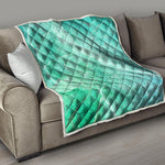 Teal Marble Print Quilt