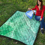 Teal Marble Print Quilt