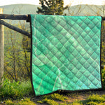 Teal Marble Print Quilt