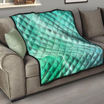 Teal Marble Print Quilt