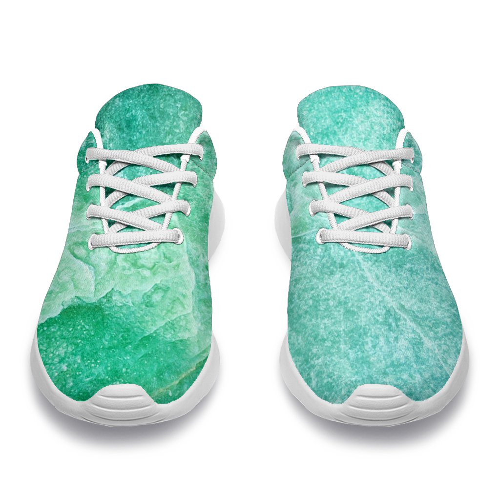 Teal Marble Print Sport Shoes GearFrost