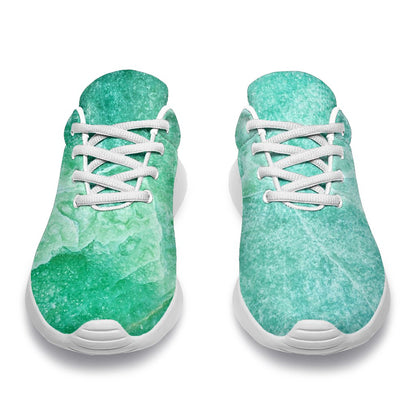 Teal Marble Print Sport Shoes GearFrost