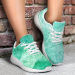 Teal Marble Print Sport Shoes GearFrost