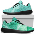 Teal Marble Print Walking Shoes