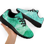 Teal Marble Print Sport Shoes GearFrost