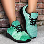 Teal Marble Print Sport Shoes GearFrost