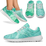 Teal Marble Print Sport Shoes GearFrost