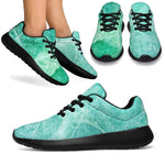 Teal Marble Print Sport Shoes GearFrost