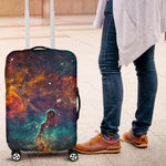 Teal Orange Universe Galaxy Space Print Luggage Cover GearFrost