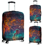 Teal Orange Universe Galaxy Space Print Luggage Cover GearFrost