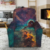 Teal Orange Universe Galaxy Space Print Recliner Slipcover