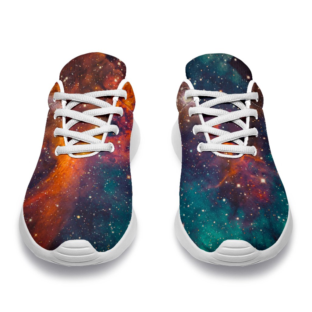 Teal Orange Universe Galaxy Space Print Sport Shoes GearFrost