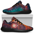Teal Orange Universe Galaxy Space Print Walking Shoes