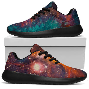 Teal Orange Universe Galaxy Space Print Sport Shoes GearFrost