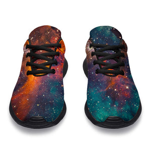 Teal Orange Universe Galaxy Space Print Sport Shoes GearFrost