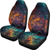 Teal Orange Universe Galaxy Space Print Universal Fit Car Seat Covers