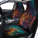 Teal Orange Universe Galaxy Space Print Universal Fit Car Seat Covers