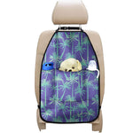 Teal Palm Tree Pattern Print Car Seat Organizers