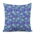 Teal Palm Tree Pattern Print Pillow Cover
