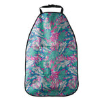 Teal Pink Blossom Tropical Pattern Print Car Seat Organizers