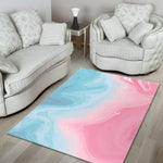 Teal Pink Liquid Marble Print Area Rug GearFrost