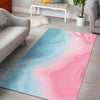 Teal Pink Liquid Marble Print Area Rug GearFrost