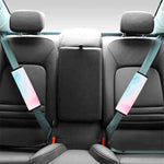 Teal Pink Liquid Marble Print Car Seat Belt Covers