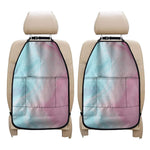 Teal Pink Liquid Marble Print Car Seat Organizers