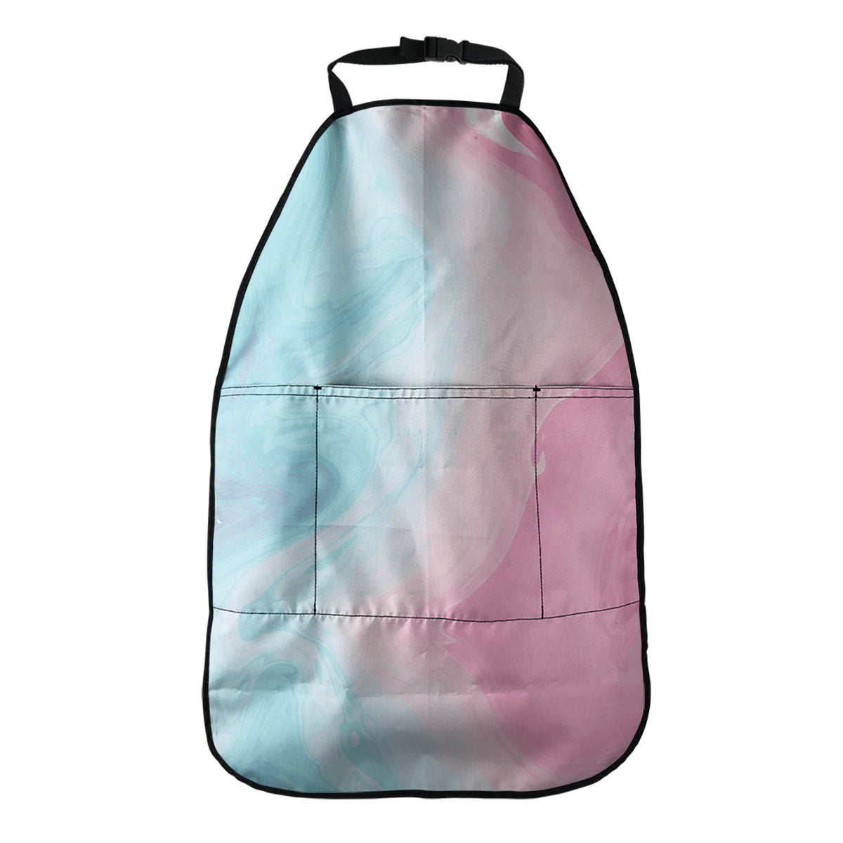 Teal Pink Liquid Marble Print Car Seat Organizers