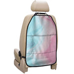 Teal Pink Liquid Marble Print Car Seat Organizers