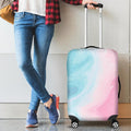 Teal Pink Liquid Marble Print Luggage Cover