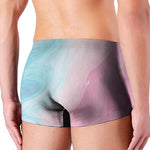 Teal Pink Liquid Marble Print Men's Boxer Briefs
